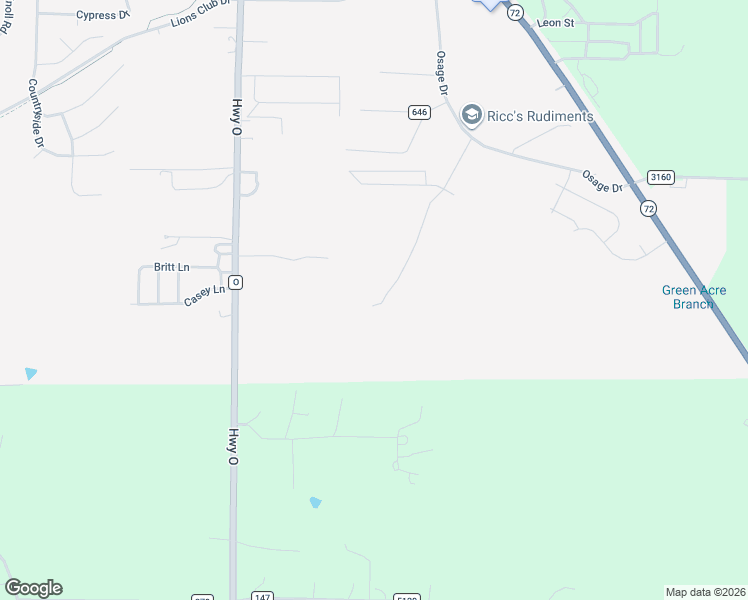map of restaurants, bars, coffee shops, grocery stores, and more near 1858 Country Ridge Road in Rolla