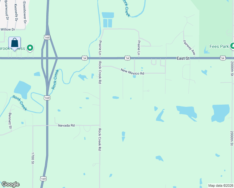 map of restaurants, bars, coffee shops, grocery stores, and more near 1272 1830th Street in Iola