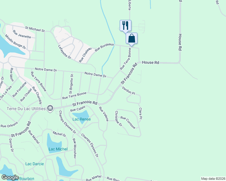 map of restaurants, bars, coffee shops, grocery stores, and more near 268 Rue Terre Bonne in Bonne Terre