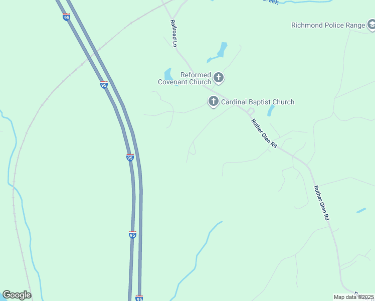 map of restaurants, bars, coffee shops, grocery stores, and more near 11328 Oak Haven Trail in Ruther Glen