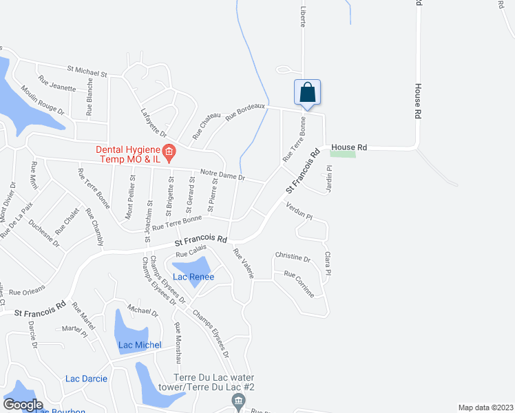 map of restaurants, bars, coffee shops, grocery stores, and more near 268 Rue Terre Bonne in Bonne Terre