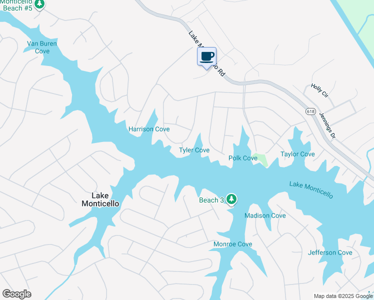 map of restaurants, bars, coffee shops, grocery stores, and more near 45 Bolling Circle in Palmyra