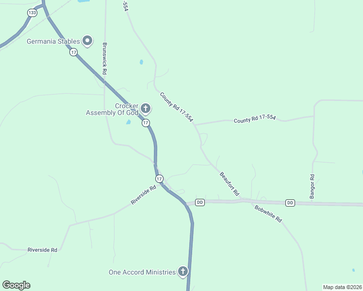 map of restaurants, bars, coffee shops, grocery stores, and more near 16775 Beaufort Road in Crocker