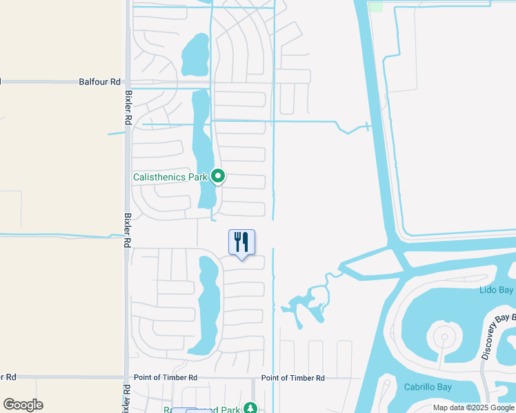 map of restaurants, bars, coffee shops, grocery stores, and more near 6115 Seneca Circle in Discovery Bay