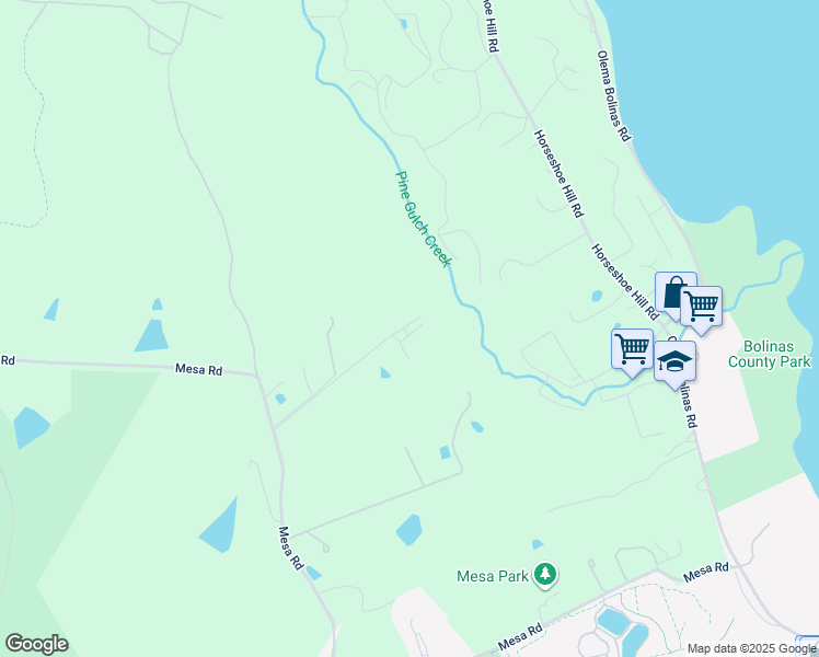 map of restaurants, bars, coffee shops, grocery stores, and more near 20 Schipper Lane in Bolinas
