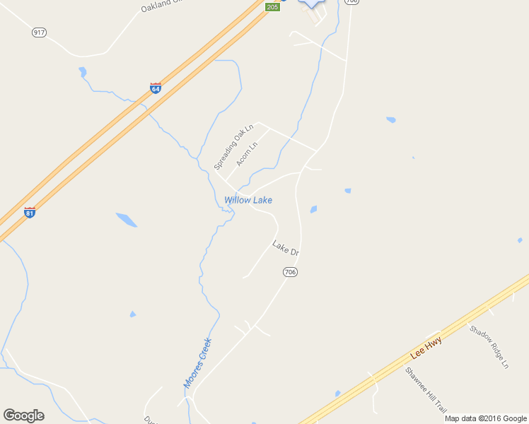 map of restaurants, bars, coffee shops, grocery stores, and more near Willow Lake Loop in Raphine