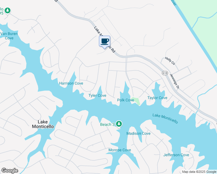 map of restaurants, bars, coffee shops, grocery stores, and more near 8-36 Tanglewood Road in Palmyra