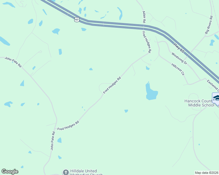 map of restaurants, bars, coffee shops, grocery stores, and more near Fred Hodges Road in Lewisport