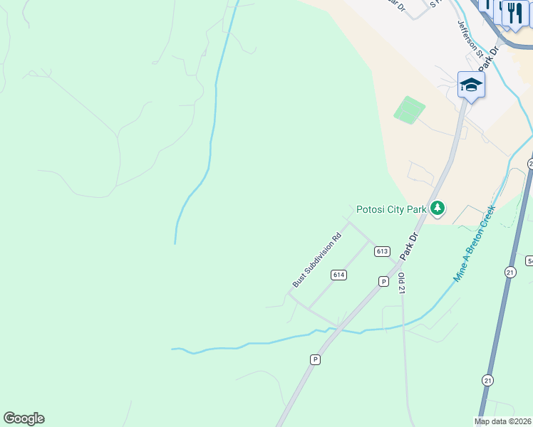 map of restaurants, bars, coffee shops, grocery stores, and more near in Potosi