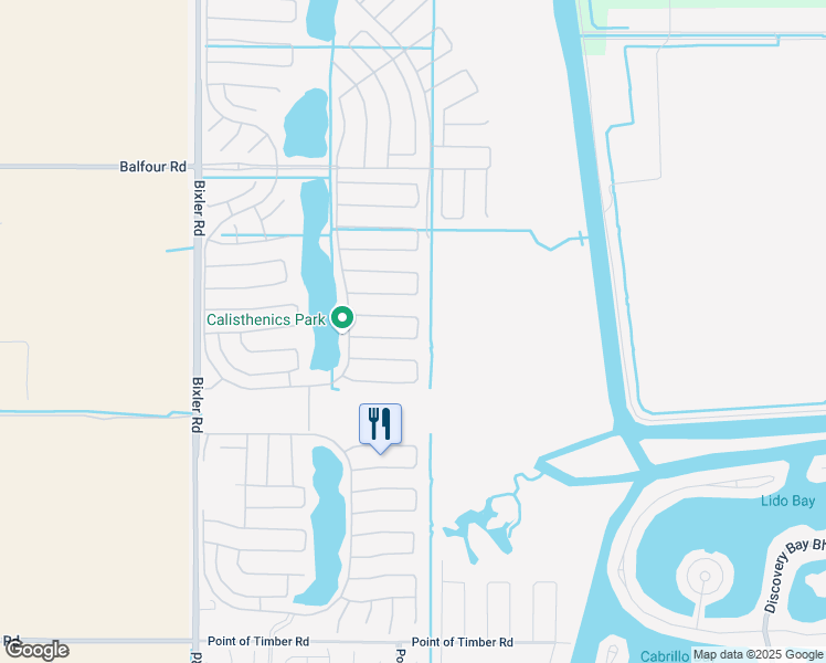 map of restaurants, bars, coffee shops, grocery stores, and more near 6286 Crystal Springs Circle in Discovery Bay