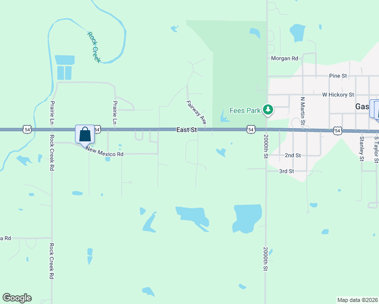 map of restaurants, bars, coffee shops, grocery stores, and more near 240-320 McAtee Road in Iola