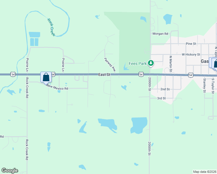 map of restaurants, bars, coffee shops, grocery stores, and more near 240 McAtee Road in Iola