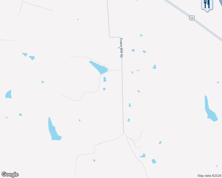 map of restaurants, bars, coffee shops, grocery stores, and more near 1801 Evans Mill Road in Lexington