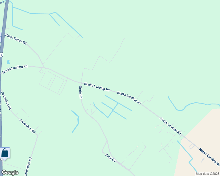 map of restaurants, bars, coffee shops, grocery stores, and more near 31065 Nocks Landing Road in Atlantic