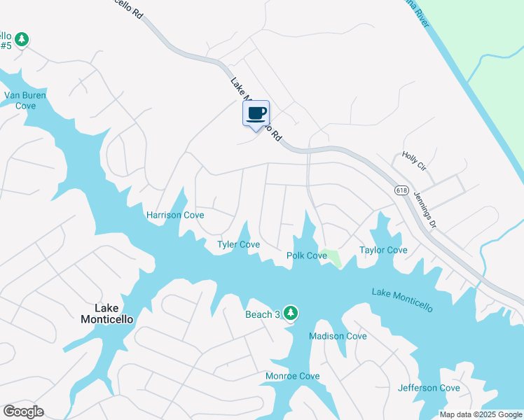map of restaurants, bars, coffee shops, grocery stores, and more near 18 Tanglewood Road in Palmyra