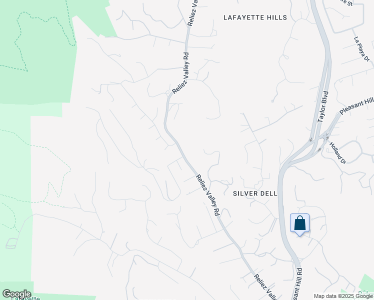 map of restaurants, bars, coffee shops, grocery stores, and more near 1530 Reliez Valley Road in Lafayette