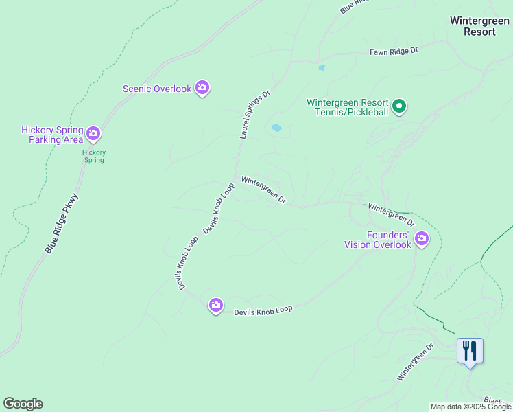 map of restaurants, bars, coffee shops, grocery stores, and more near 1 Ivy Glen Lane in Roseland