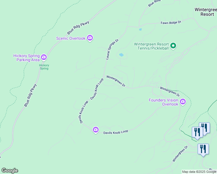 map of restaurants, bars, coffee shops, grocery stores, and more near 2-32 Briarwood Lane in Roseland