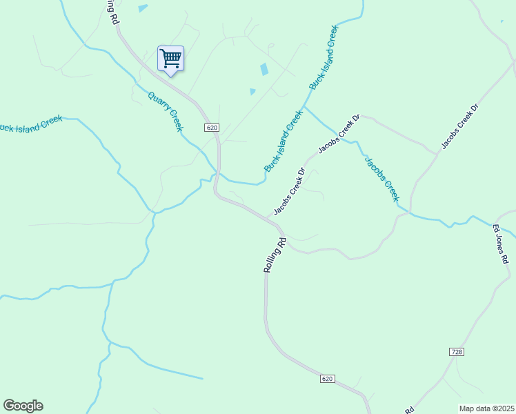 map of restaurants, bars, coffee shops, grocery stores, and more near 4203 Rolling Road in Scottsville