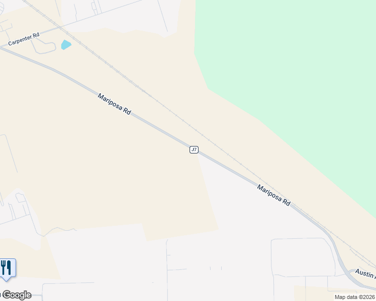 map of restaurants, bars, coffee shops, grocery stores, and more near 6440 East Mariposa Road in Stockton