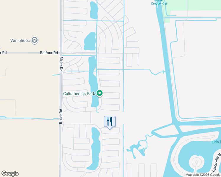 map of restaurants, bars, coffee shops, grocery stores, and more near 6438 Green Castle Circle in Discovery Bay