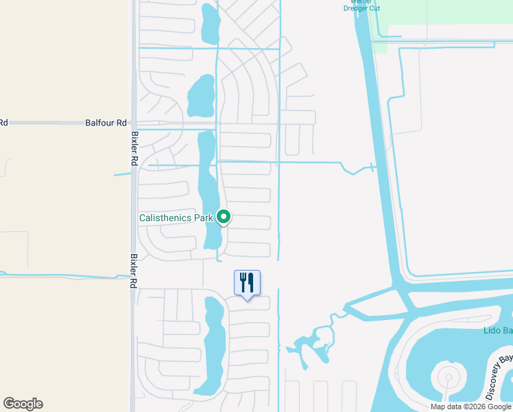 map of restaurants, bars, coffee shops, grocery stores, and more near 6454 Green Castle Circle in Discovery Bay