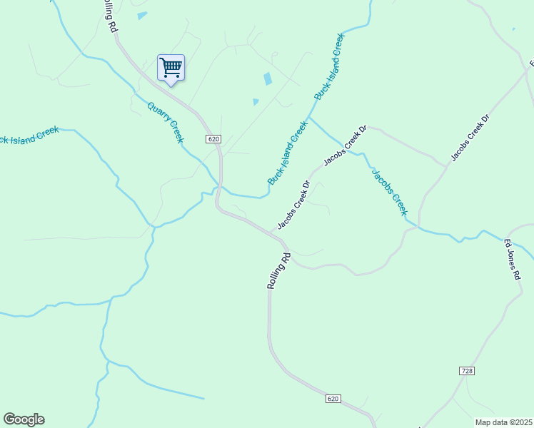 map of restaurants, bars, coffee shops, grocery stores, and more near 4203 Rolling Road in Scottsville