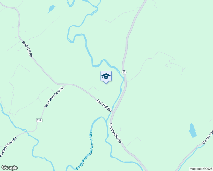 map of restaurants, bars, coffee shops, grocery stores, and more near 4217 Red Hill Road in Charlottesville
