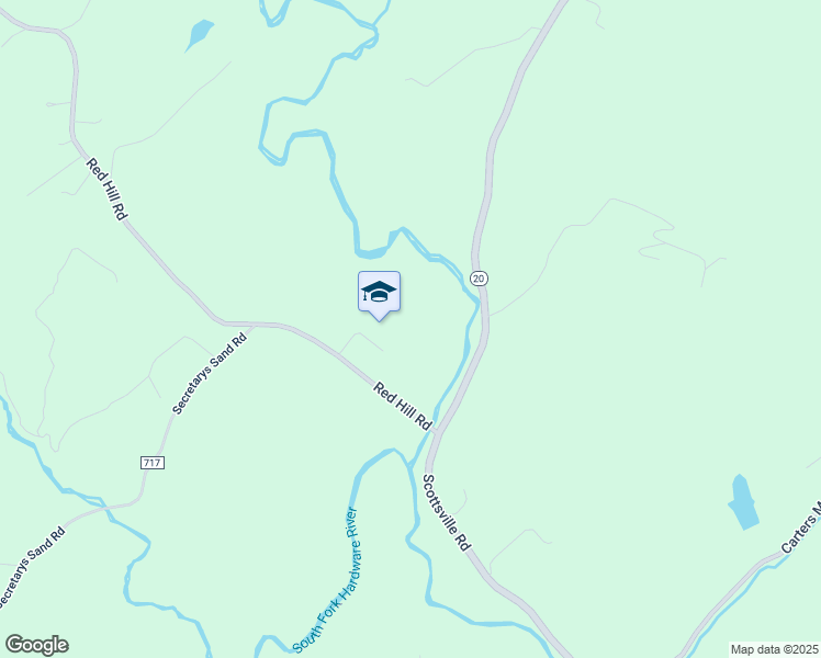 map of restaurants, bars, coffee shops, grocery stores, and more near 4217 Red Hill Road in Charlottesville