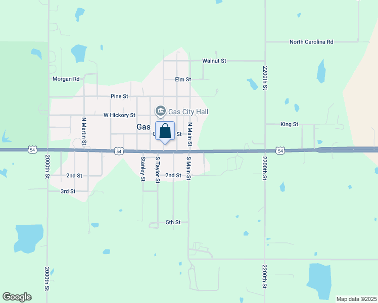 map of restaurants, bars, coffee shops, grocery stores, and more near in Gas