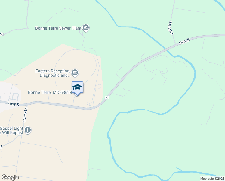 map of restaurants, bars, coffee shops, grocery stores, and more near 2727 Highway K in Bonne Terre