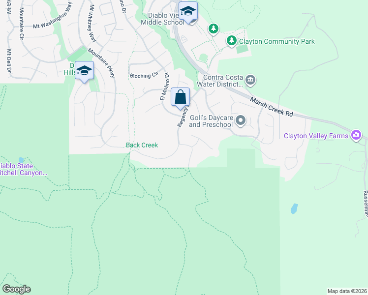 map of restaurants, bars, coffee shops, grocery stores, and more near 2 Rialto Drive in Clayton