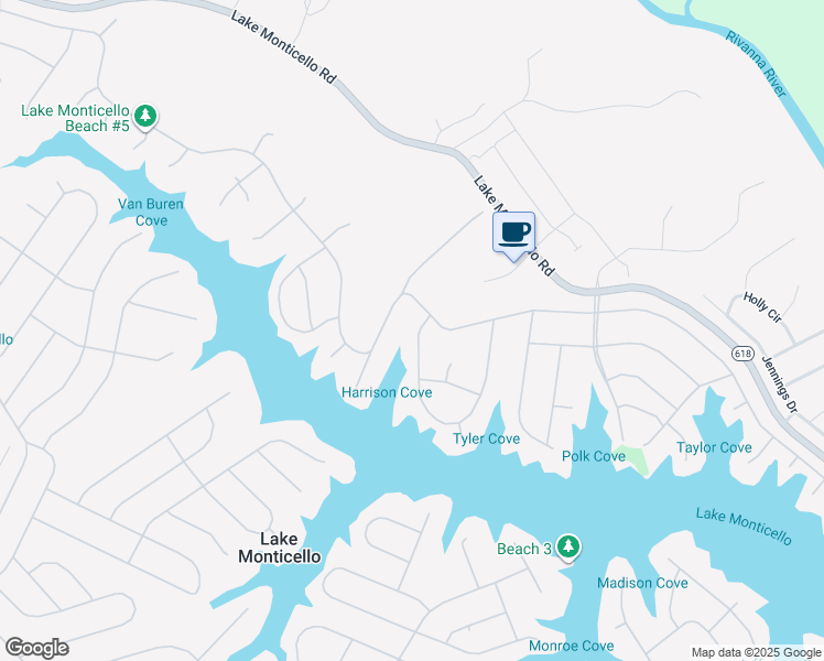 map of restaurants, bars, coffee shops, grocery stores, and more near 5 Bolling Circle in Palmyra