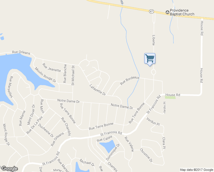 map of restaurants, bars, coffee shops, grocery stores, and more near 319 Rue Chantilly Tdl in Bonne Terre