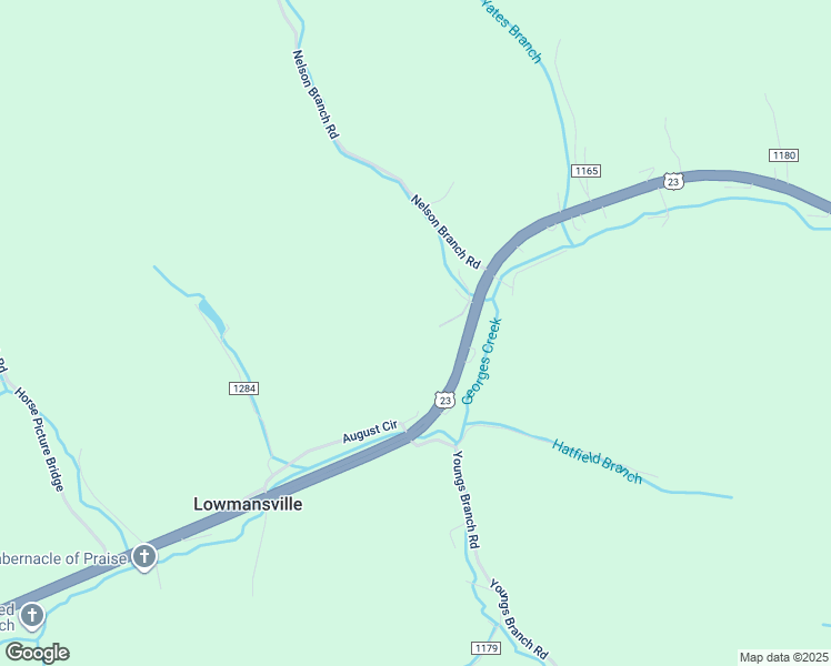 map of restaurants, bars, coffee shops, grocery stores, and more near 959 U.S. 23 in Lowmansville