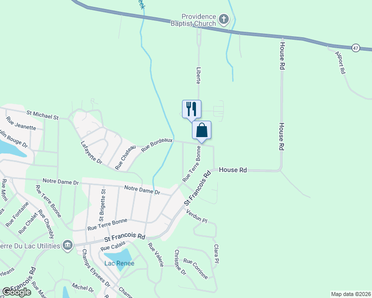 map of restaurants, bars, coffee shops, grocery stores, and more near 214 East Mont Carmel Street in Bonne Terre