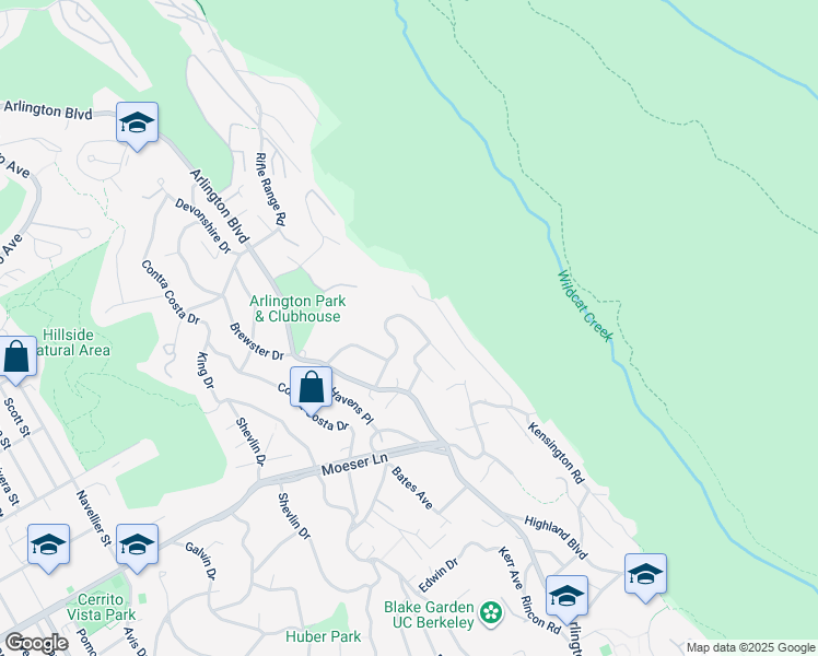 map of restaurants, bars, coffee shops, grocery stores, and more near 8661 Don Carol Drive in El Cerrito