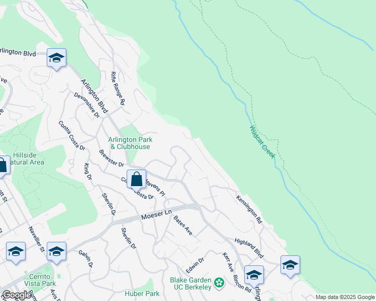 map of restaurants, bars, coffee shops, grocery stores, and more near 8661 Don Carol Drive in El Cerrito