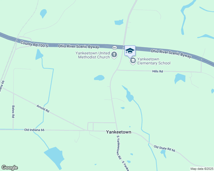 map of restaurants, bars, coffee shops, grocery stores, and more near 7611 Yankeetown Rd in Newburgh