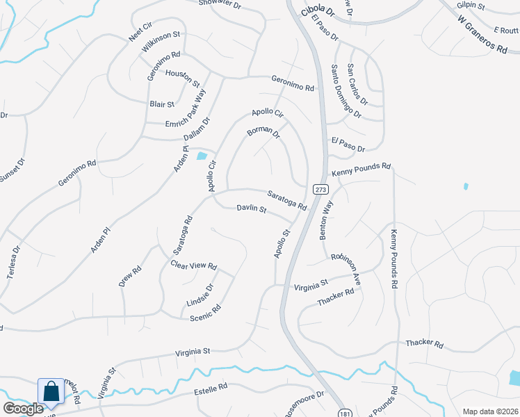 map of restaurants, bars, coffee shops, grocery stores, and more near Davlin Street in Pueblo