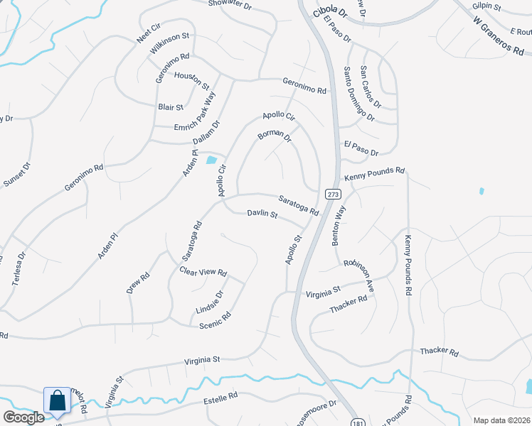 map of restaurants, bars, coffee shops, grocery stores, and more near Davlin Street in Pueblo