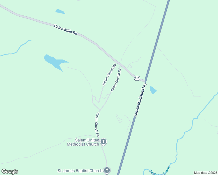 map of restaurants, bars, coffee shops, grocery stores, and more near 1497 Salem Church Road in Palmyra