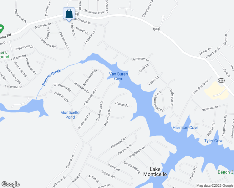 map of restaurants, bars, coffee shops, grocery stores, and more near 42 Marwood Drive in Palmyra