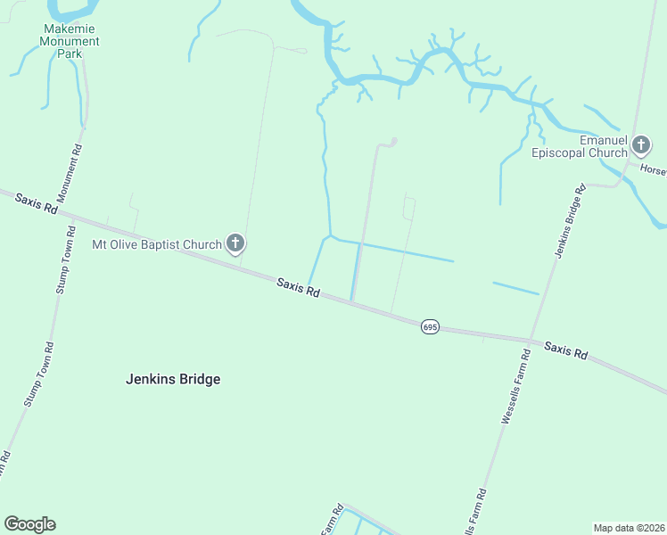 map of restaurants, bars, coffee shops, grocery stores, and more near 25367-25499 Saxis Road in Temperanceville