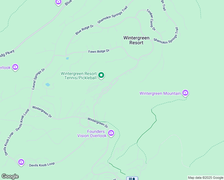 map of restaurants, bars, coffee shops, grocery stores, and more near 1575 Vistas in Wintergreen Resort