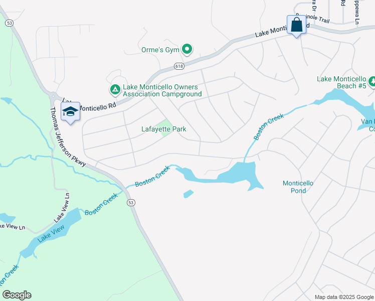 map of restaurants, bars, coffee shops, grocery stores, and more near 454 Jefferson Drive in Palmyra