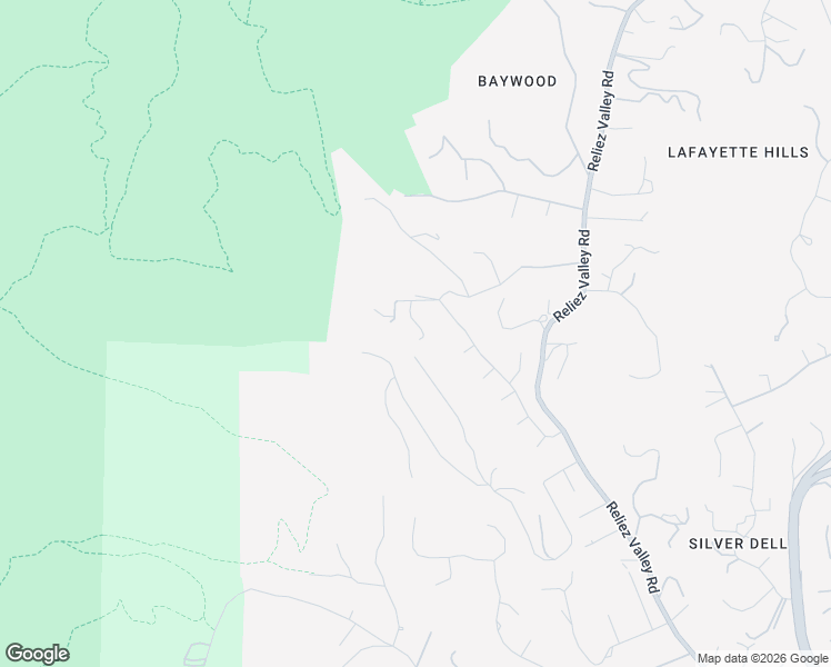 map of restaurants, bars, coffee shops, grocery stores, and more near 1600 Shangri La Court in Lafayette