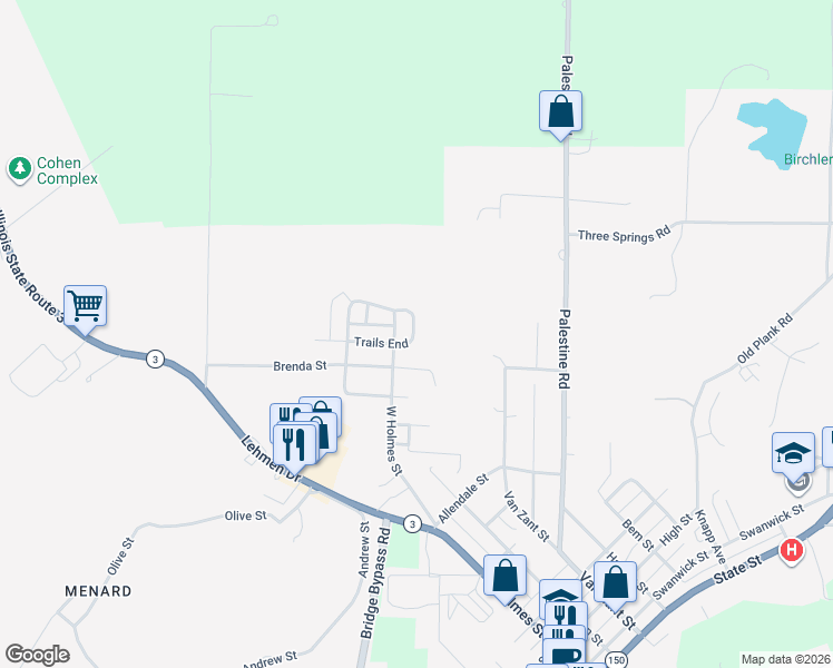 map of restaurants, bars, coffee shops, grocery stores, and more near 39 Trails End in Chester