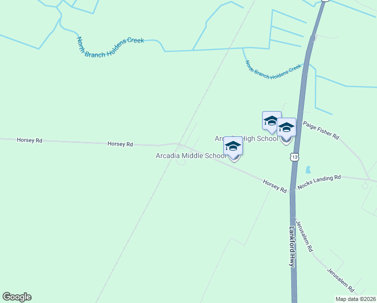 map of restaurants, bars, coffee shops, grocery stores, and more near 29360 Horsey Road in Oak Hall