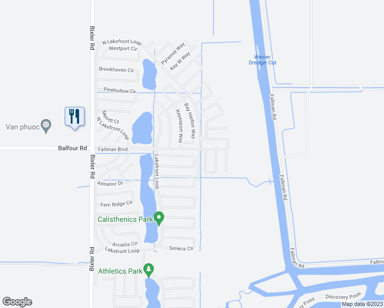 map of restaurants, bars, coffee shops, grocery stores, and more near 6908 New Melones Circle in Discovery Bay